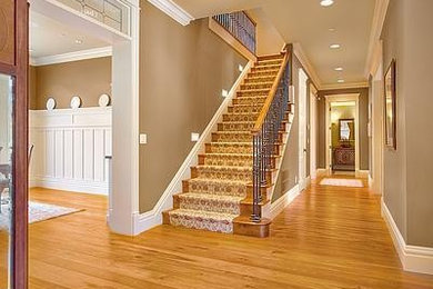 Example of a classic staircase design in Seattle