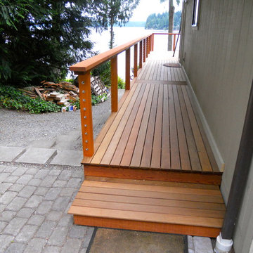 Ipe' deck and cedar cable railing system