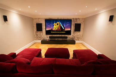 This is an example of a home cinema in London.