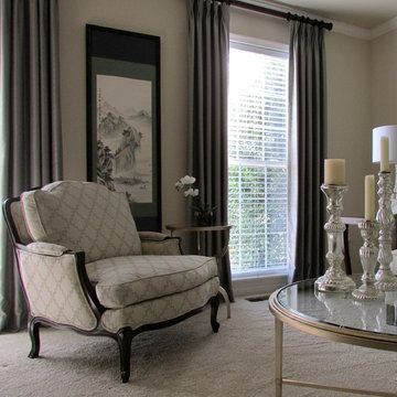 custom design transitional eclectic living room