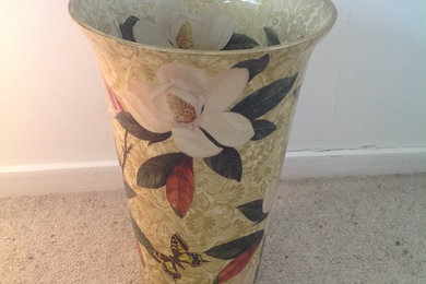 French Country Decoupage Vase