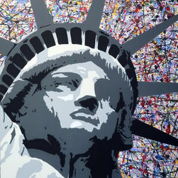 Liberty over abstract - SOLD - Paintings