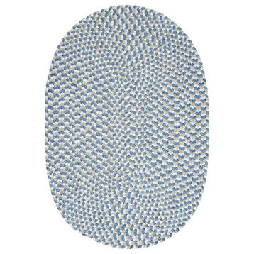 Confetti Rug, Blue, 7'x9' Oval