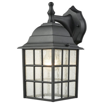 Thomas Lighting Holton 1 Light Outdoor Wall Sconce In Satin Black
