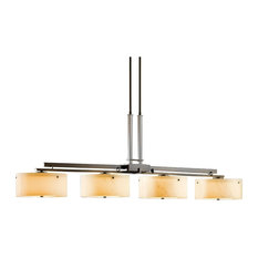 Trestle Down-Light Pendant, Opal, Natural Iron, Short, 29.7" - 38.4"