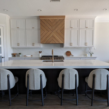 Black and white oak kitchen