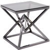 PINNACLE Side Table HOWARD ELLIOTT Smoke Black Polished Nickel