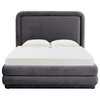 Briella Dark Gray Velvet Bed, Full