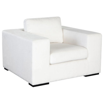 Muse Accent Chair in Mist White Performance Fabric by Diamond Sofa