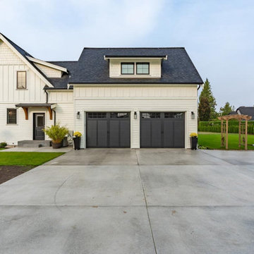 James Hardie Board & Batten and Lap Siding in White