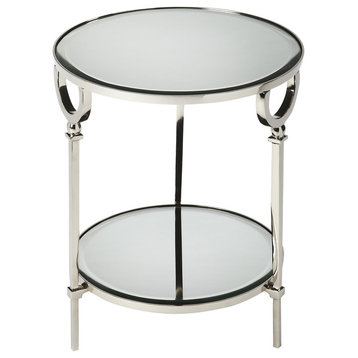 Butler Jolene Metal & Mirror End Table