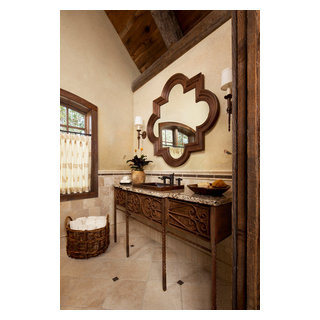 Cabin in the Woods - Rustic - Powder Room - Detroit - by Jennifer ...