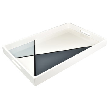Lacquer Rectangle Tray, Natural Deco