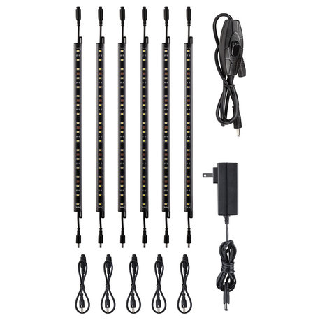 Extendable Under Cabinet LED Strip Light Kit, 5000K Daylight, 6pcs