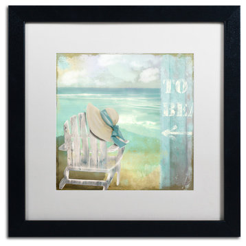 Color Bakery 'By the Sea I' Art, Black Frame, White Matte, 16"x16"