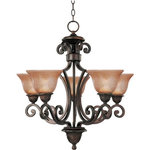 Maxim Lighting - Maxim Lighting 11244SAOI Symphony - Five Light Chandelier - In either Screen Amber or Soft Vanilla Glass, the sharp angles of the Oil Rubbed Bronze body modernizes and inspires.Symphony Five Light Chandelier Oil Rubbed Bronze Screen Amber Glass *UL Approved: YES *Energy Star Qualified: n/a *ADA Certified: n/a *Number of Lights: Lamp: 5-*Wattage:100w A19 Medium Base bulb(s) *Bulb Included:No *Bulb Type:A19 Medium Base *Finish Type:Oil Rubbed Bronze