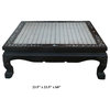 Chinese Rosewood Inlaid Marble Stone Top Go Chess Table
