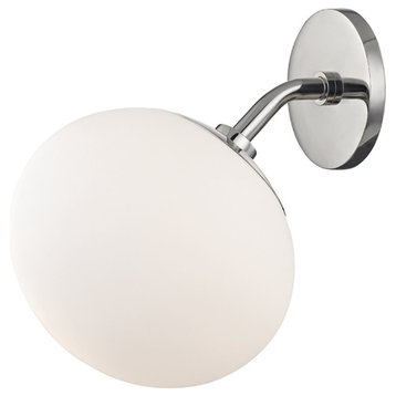 Estee 1 Light Wall Sconce in Polished Nickel