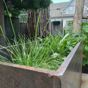 Sunken Patio & Black Locust Climbing Wall- Milwaukee, WI