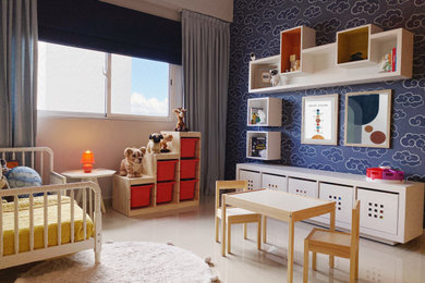 Inspiration for a contemporary nursery remodel in Other