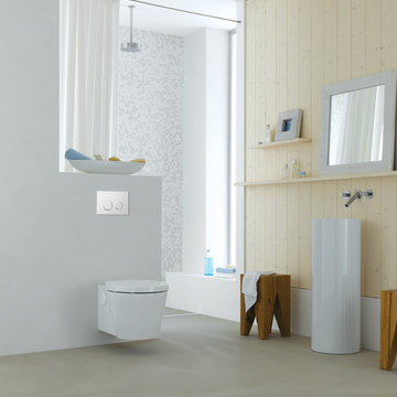 Wood and Tile Geberit Master Bath