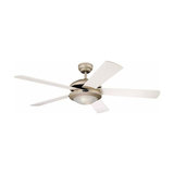 Comet ceiling fan in titanium, white and maple