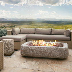 Antique Stone - Rectangle Fire Pit - Fire Pits