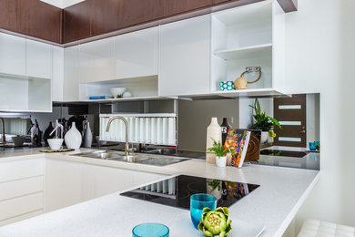 This is an example of a contemporary kitchen in Sydney.