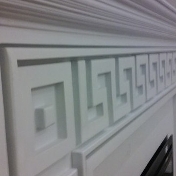 Fireplace mantle w/ Greek key design