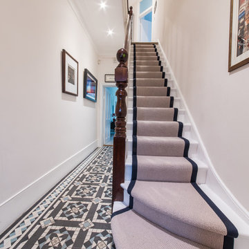 Taped stair runner in a Victorian terrace