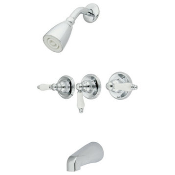 Kingston Brass KB23.PL Victorian Tub and Shower Trim Package - Polished Chrome