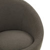 Safavieh Couture Pippa Faux Lamb Wool Swivel Chair, Dark Grey/Silver