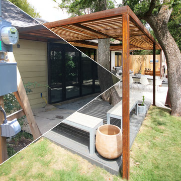 Steel & Cedar: A Stunning Pergola Takes Center Stage