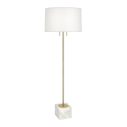 Robert Abbey Jonathan Adler Canaan Oyster Linen Shade Floor Lamp - Floor Lamps