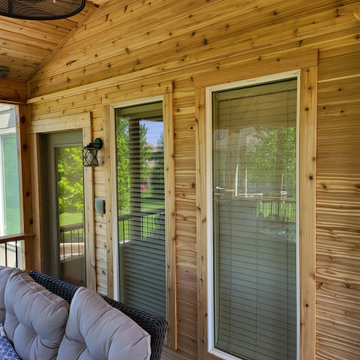Rustic Inspired Porch Design in Olathe KS