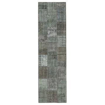 Rug N Carpet - Handmade Anatolian 2' 9" x 10' 0" Rustic Patchwork Runner Rug
