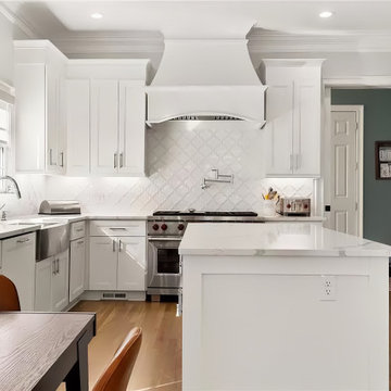 Clean Lines, Classic Hues: A White Kitchen Delight