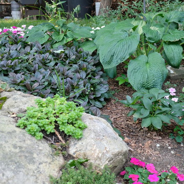 Rustic Peastone Patio & Garden - World's End, Hingham