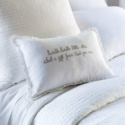 Taylor Linens - Twinkle Twinkle Little Star Natural in Linen - Decorative Pillows