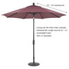 9' Round Universal Sunbrella Replacement Canopy, Black Stripe