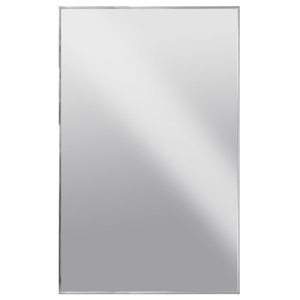 Frameless Square Beveled Mirror, Square Beveled Bathroom Mirror