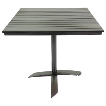 Riviera Rectangle Pedestal Table, Gray