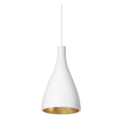 Swell Narrow Pendant | White - Pendant Lighting