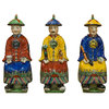 Chinese Porcelain Figurines, Sitting Qing Emperors Set