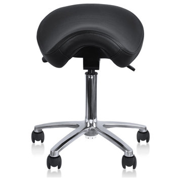 Ergonomic Swivel Designer Office Task Adjustable Saddle Stool Exam Armless Chair