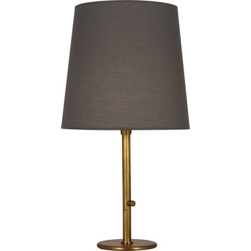 Rico Espinet Buster Table Lamp, Aged Brass/Smoke Gray