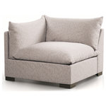Four Hands - Westwood Laf Piece-Bayside Pebble - Meet the ultimate modular lounger. Knife edge cushioning is upholstered in a stone-colored high-performance fabric, perfect for modern living. Left arm-facing piece to matching sectional. Performance fabrics are specially created to withstand spills, stains, high traffic and wear, ensuring long-term comfort and unmatched durability.