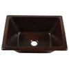 Hawking Copper 17" Rectangular Dual Flex Bath Sink with Ashfield Faucet Kit
