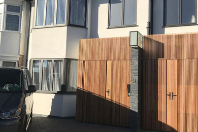 Design ideas for a modern house exterior in Essex.