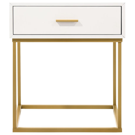 Catalina 1-Drawer Nightstand, White
